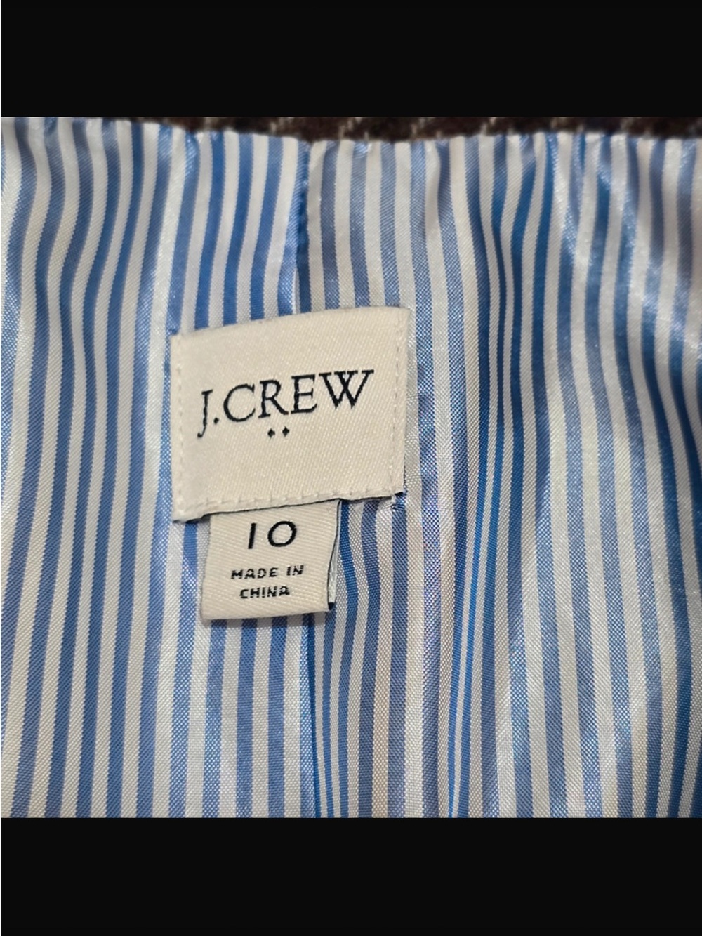 J. Crew Brown Houndstooth Wool-Blend Blazer & Skirt Set - Picture 5 of 7